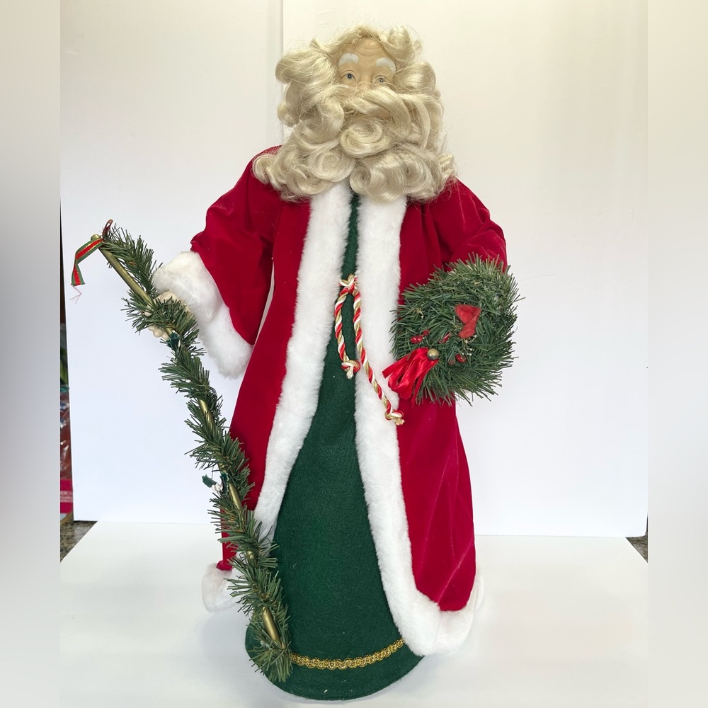 Vintage Santa from the 1990’s tree topper Decor Old Holiday Christmas Collect